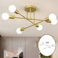 thumbnail image 5 of Semi Ceiling Light,6-27 Base Industrial Chandelier,Modern Ceiling Lights Fixture for Bedroom Room , White, 5 of 9