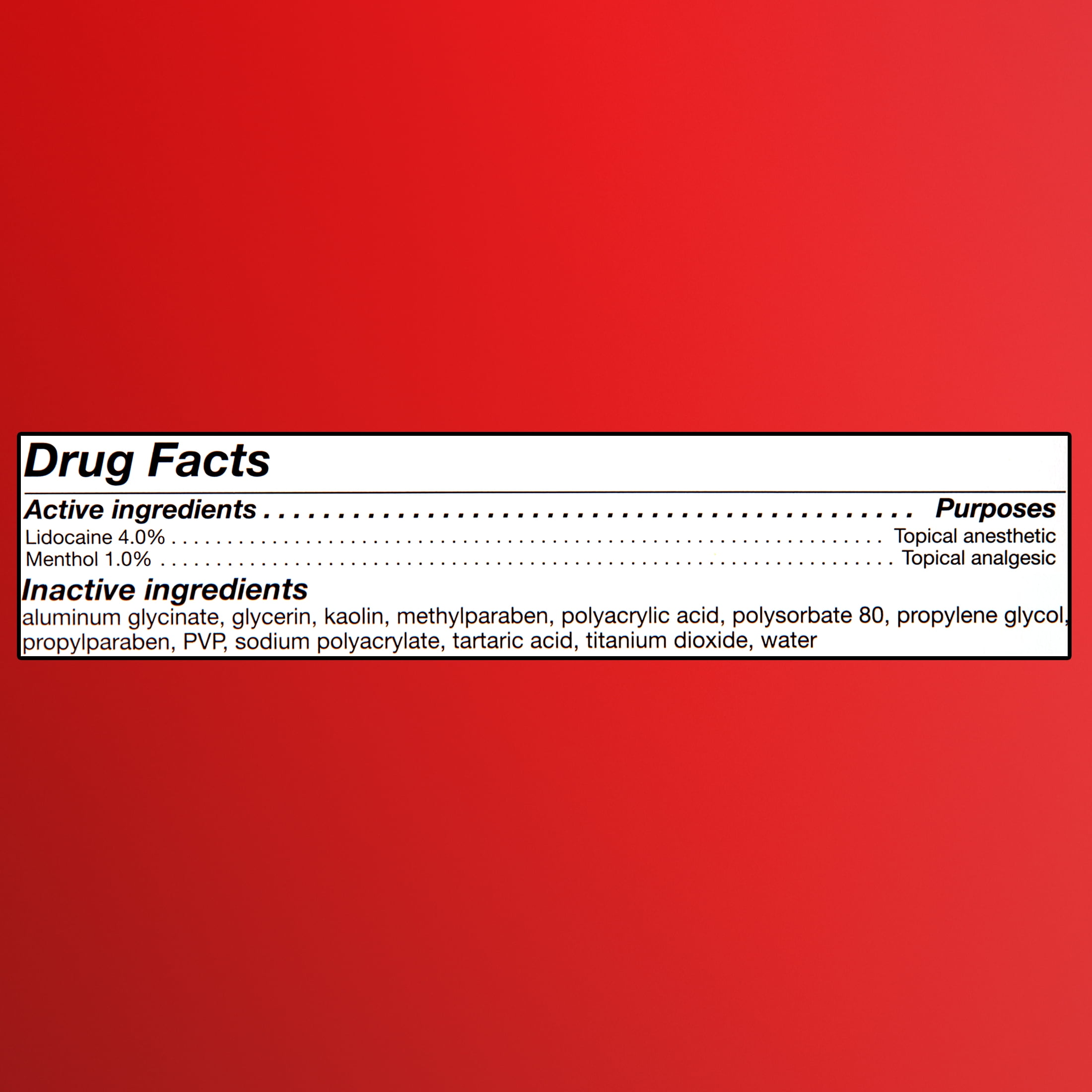 Equate Lidocaine + Menthol Pain Relief Patch 4% Lidocaine 1% Menthol, 5 Count, Compare To Icy Hot® Lidocaine Plus Menthol Patch Active Ingredients