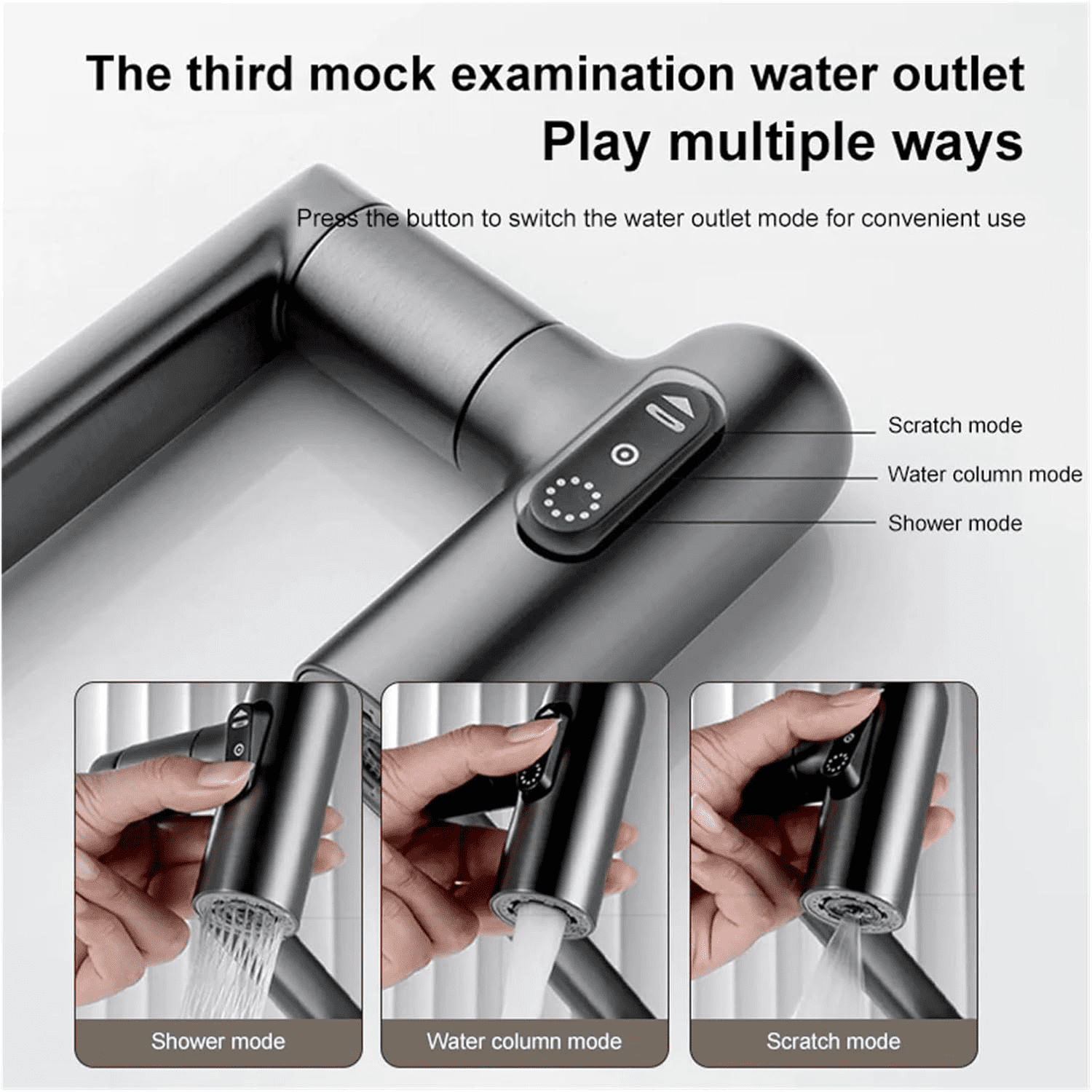 Bathroom Faucet with Digital LED Display: 1080° Swivel Spout & Temperature Sensor - Single Handle Vanity Faucet with Multifunction Spray - Easy Install Basin Faucet