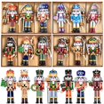 thumbnail image 3 of Cascanueces de Navidad, soldado, colgante de madera, adornos colgantes para árbol de Navidad, decoración navideña 2024 para el hogar, regalos de Año Nuevo 2025, 3 of 6