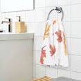 thumbnail image 3 of Yayeee 2 Pack Hand Towels for Bathroom 100% Cotton 16" x 28" Soft Absorbent Kitchen Towel, Watercolor Autumn Leaves, 3 of 7