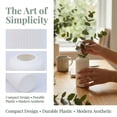 thumbnail image 2 of REGALWOVEN Clear Plastic Flower Vase, Opening Small Bud Vase, Unbreakable Modern Decorative Vase for Wedding, Home & Office White 2"L x 2"W x 7.9"H, 2 of 5
