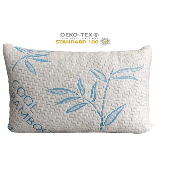 Comfort & Relax Shredded Memory Foam Pillow with Bamboo Fiber Cover Queen Size, 