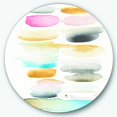 thumbnail image 1 of Designart 'Watercolor Geometric Swatch Element II' Geometric Metal Circle Wall Art, 1 of 3