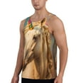 thumbnail image 2 of Logiee Rainbow White Horse Print Men's Workout Tank Top,Quick Dry Workout Tank Top,Gym Muscle Tee,Fitness Bodybuilding Sleeveless T Shirt-X-Large, 2 of 7