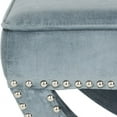 thumbnail image 7 of SAFAVIEH Mystic Ottoman Silver Nail Head Blue, 7 of 7