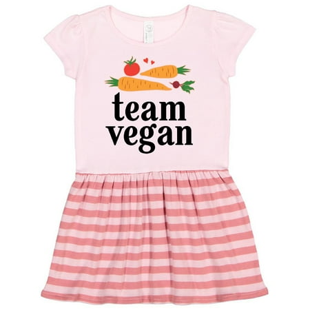 

Inktastic Vegetarian Gift Team Vegan Gift Toddler Girl Dress