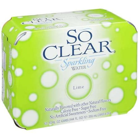 So Clear: Sparkling Lime Water, 144 Fl Oz