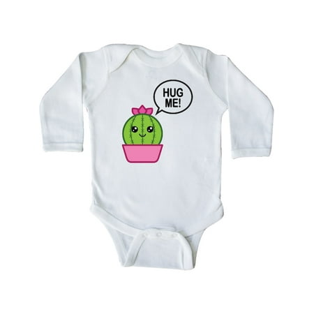 

Inktastic Hug me with Little Cactus Gift Baby Girl Long Sleeve Bodysuit