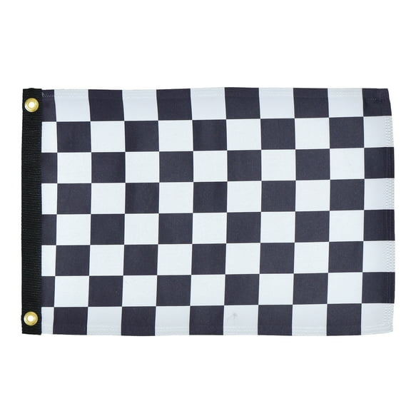 In the Breeze 3661 - Checkered Flag Lustre Grommeted Boat Flag, 12 by 18-Inch