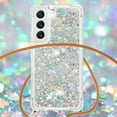 thumbnail image 5 of Long Crossbody Lanyard Clear Case for Samsung Galaxy S23+ Plus with Adjustable Neck Strap, Glitter Sparkly Bling Quicksand Phone Cover Cases for Samsung Galaxy S23 Plus Rose Gold QKG Silver, 5 of 14