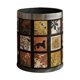 thumbnail image 1 of Cubo de basura redondo con tapa abierta, 10 L, decorativo, elegante, para el hogar Pintura de plata, 1 of 9