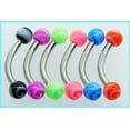 thumbnail image 2 of Swirl Eyebrow Ring/Cartlige Tragus/Nipple/Snake Eyes UV Acrylic 16G (1.2mm) (Packaged Deal (10) Pieces - Various Colors), 2 of 2
