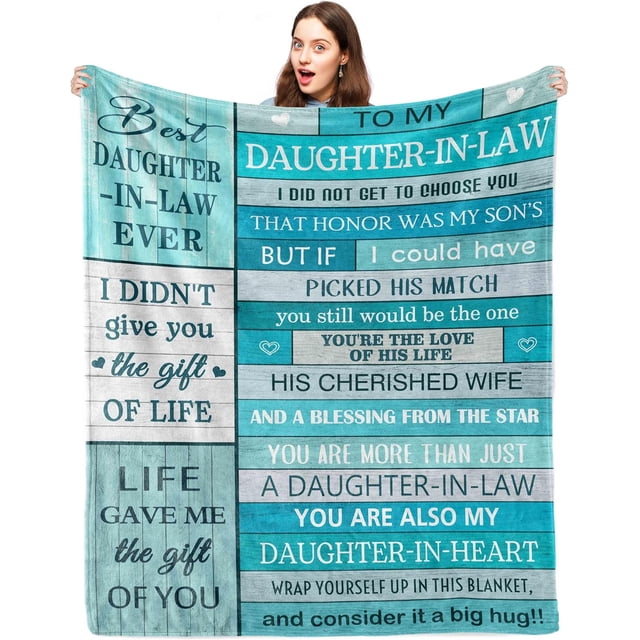 LHSHID Daughter in Law Gifts Blanket Daughter in Law Birthday Gifts Daughter in Law Gifts for Wedding Day Birthday Gift for Daughter in Law from Mother in Law 40"x50"