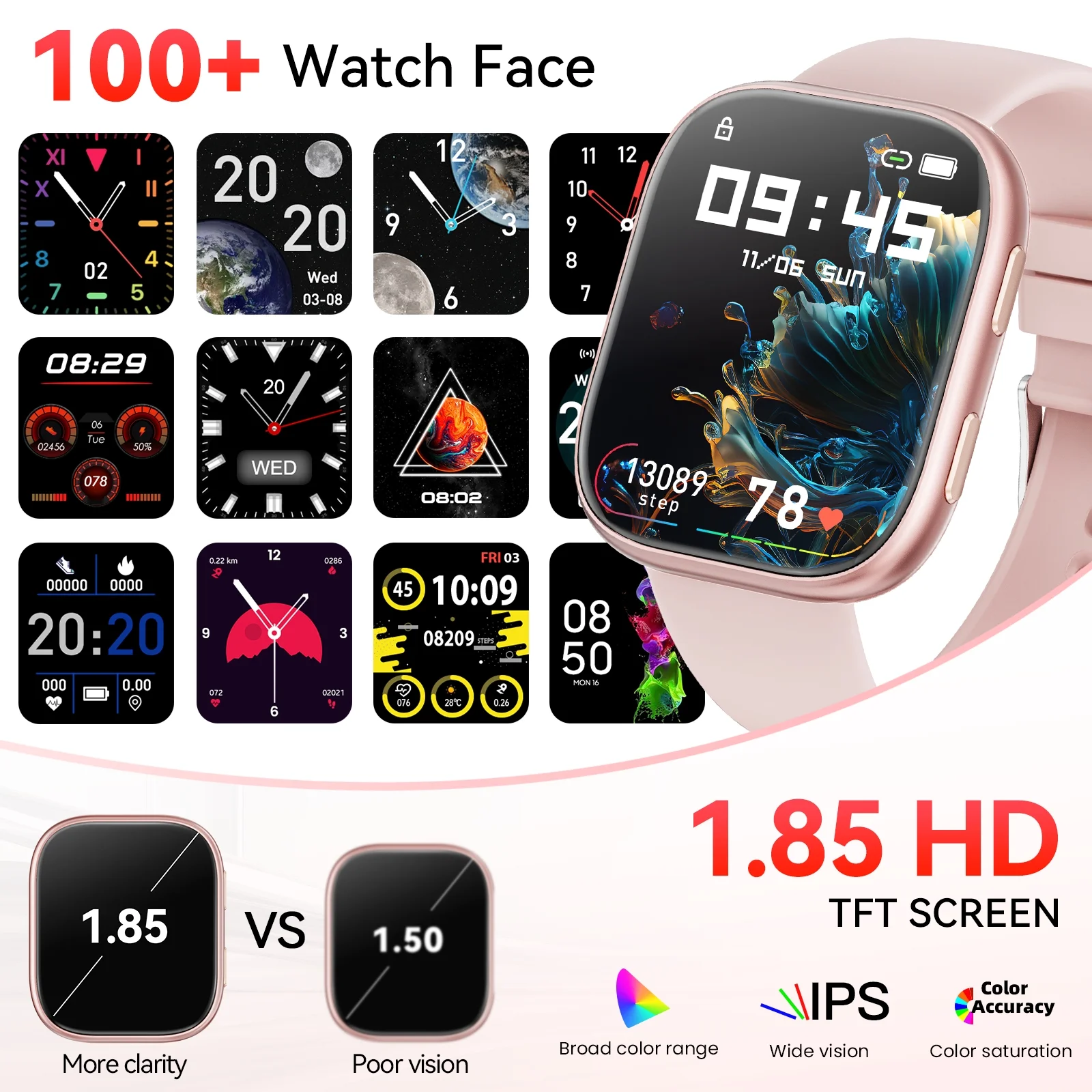 Joautrial 1.85" HD Smart Watch with Bluetooth Calling photo 3