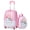 Pink, variant on Costway 2 Pcs Kids Luggage Set 12” Backpack & 16” Kid Carry On Suitcase for Boys Girls Pink