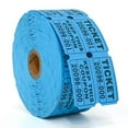 thumbnail image 2 of 500-Pack Tactical Draw Tickets, Double Roll, Event Tickets, Admission, Classroom Awards, Fundraising & Prizes- Blue, 2 of 5