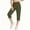 *Army Green, variant on ClodeEU Women's Elastic Waist Capri Pants,Casual Loose Fit Cropped Joggers with Pockets Army Green,Women's Plus L