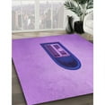 thumbnail image 2 of Ahgly Company Indoor Round Patterned Violet Purple Area Rugs, 6' Round, 2 of 6