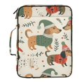 thumbnail image 2 of Haosy Accordion File Organizer Zipper Binder 500 Sheet 6-Tab Expanding File Folder Multi-Pocket 1.2 Inch 3 Ring Dachshunds Dog with Sweater and Hat, 2 of 7