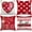 Red Black Pink, variant on Valentine''s Day Pillow Covers 18 x 18 Inch Set of 4, Valentines Decor Polka Dots Red Hearts Love Bowknot Decorative Pillowcases for Home Sofa Couch Cushion Decoration G442-18