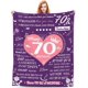 thumbnail image 1 of LHSHID 70th Flannel Throw Blanket 70 Year Old Birthday Gift for Women Lightweight Skin Friendly Modern Style 50"x60", 1 of 8