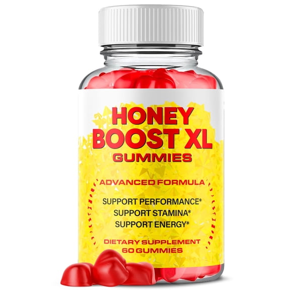 Honey Boost XL Gummies Advanced Formula All Natural Vitamin Supplement 60 Gummies