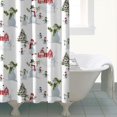 thumbnail image 4 of White Christmas Snowman Pattern Shower Curtain 72"x84" ,Bathroom Decorative Shower Curtains Set with 12 Hooks,Modern Waterproof Washable Shower Curtain, 4 of 6