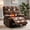 Brown, variant on Senfot Manual Swivel Rocker Recliner Chair- Iron Frame Sponge Padded Eight-Square Grid Back Sofa with Massage and Heating- 54cm Seat Width- Terry Cloth Upholstery- Brown