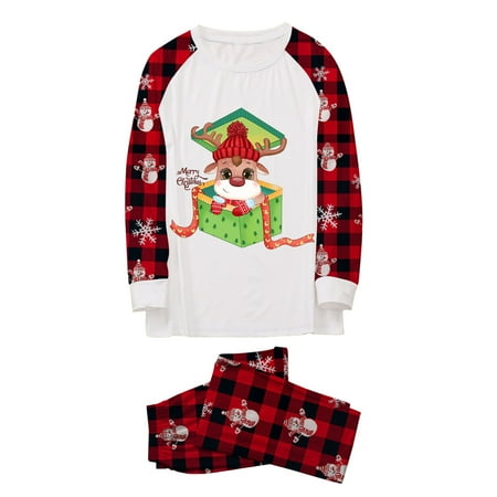 

uikmnh Family Matching Christmas Pajamas Sets Christmas Pajamas Suit Family Pajamas Print Sleepwear Matching Set Holiday Sleepwear Family Set Christmas Pajamas