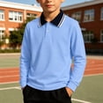 thumbnail image 2 of StSilkitty Boys Girls Golf Shirts Long Sleeve Collared Button School Uniform Dress Tees Top Lightweight Comfy Clothes, 2 of 5