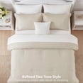 thumbnail image 2 of U by Bedsure Queen Comforter Set Beige, 7 Pieces Reversible Bed in a Bag, Boho Lightweight Bedding Set, Contrasting Design, 2 of 8