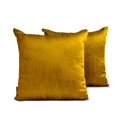 thumbnail image 1 of Funda de cojín decorativa HomeCentric en dorado oscuro (paquete de 2), 35 x 35 cm (14 x 14 pulgadas). Fundas de almohada de seda lisa para sofá, hotel, sala de estar y dormitorio. Estilo moderno, 1 of 8