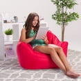 thumbnail image 4 of Posh Creations Malibu Bean Bag Chair, Structured Comfy Seat for Kids and Teens, Nylon 2.8 Ft, Red, 4 of 6