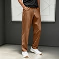 thumbnail image 1 of Men's Casual Pants Business Style Tailored Flat Front Trousers For Everyday Comfort And Ready Performance, 1 of 4