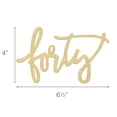 thumbnail image 6 of 40th Birthday Cake Topper Decoration - FORTY - 6.5" x 4" Fortieth Bday Topper w/ Premium Double Sided Gold Glitter Cardstock Paper - Classy & Fabulous Accessory, 6 of 10