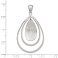 thumbnail image 5 of Diamond2Deal 925 Sterling Silver and Textured Teardrop Pendant for Women (L- 1.63 inch), 5 of 6