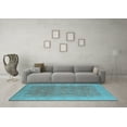 thumbnail image 3 of Ahgly Company Indoor Rectangle Oriental Light Blue Traditional Area Rugs, 8' x 10', 3 of 4