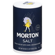 Morton Table Salt, All-Purpose Non-Iodized Salt for Cooking, Seasoning, and Baking, 26 OZ Canister