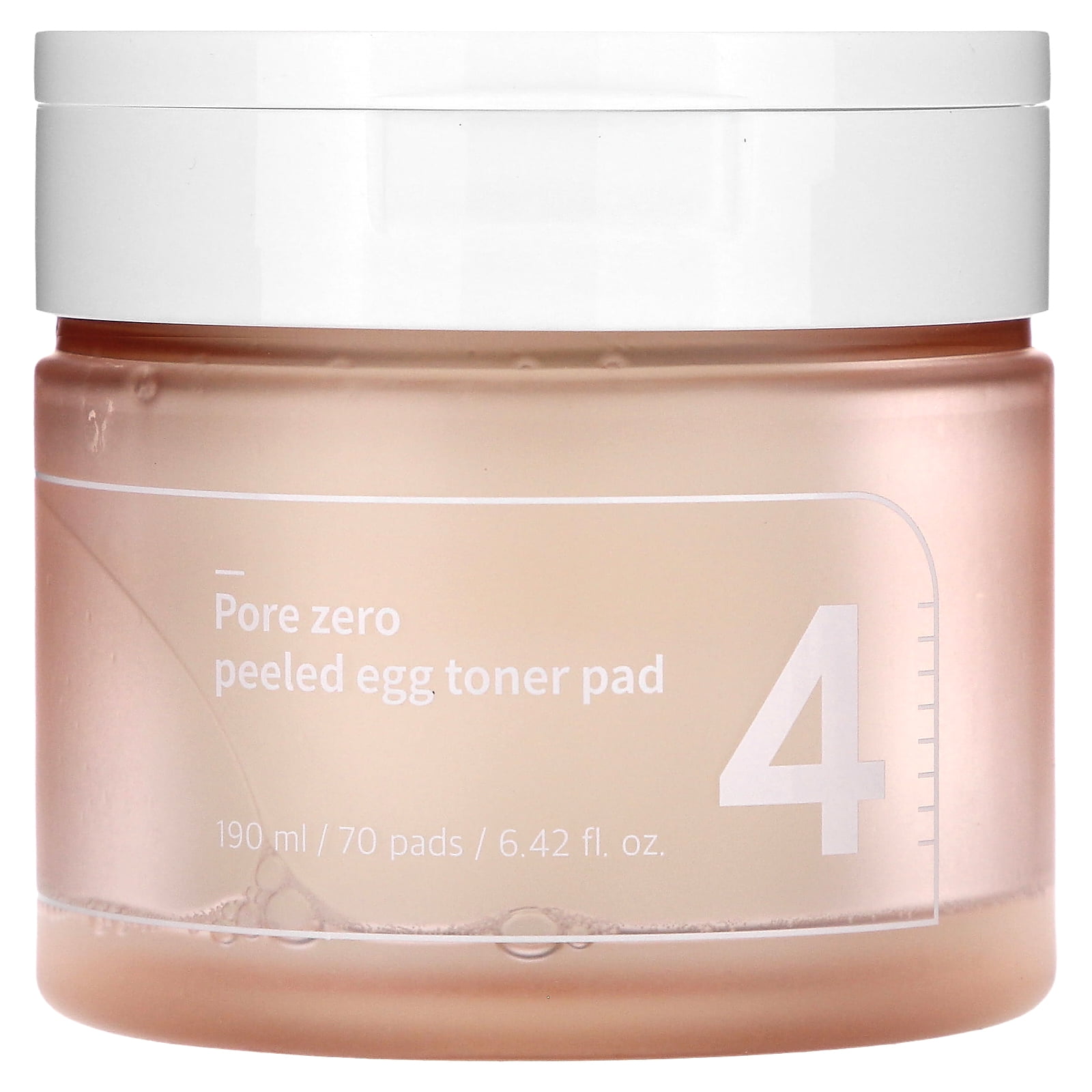 Numbuzin No.4 Pore Zero Peeled Egg Toner Pad, 70 Pads, 6.42 fl oz (190 ml)