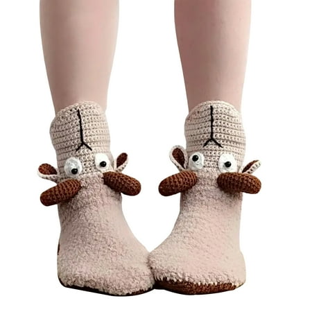 

Funny Animal Socks for Women Novelty Knit Crocodile Socks Shark Socks Creative 3D Eating Foot Floor Sock Christmas Gifts