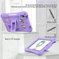 thumbnail image 3 of iPad mini 6th 7th Gen Case for Kids, Soft EVA Rubber Shoulder Strap Kickstand Children Friendly Anti-Scratch Shockproof Bumper Case Cover for Apple iPad mini 6 7 8.3" 2021/2024, Lightpurple, 3 of 7