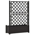thumbnail image 3 of vidaXL Garden Planter with Trellis 100x43x142 cm PP Anthracite, 3 of 4