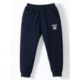 thumbnail image 2 of CHICTRY Kids Little Boys Jogger Sweatpants Solid Color Active Athletic Pants Navy Blue 4-5, 2 of 5