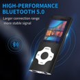 thumbnail image 4 of Reproductor MP3 negro con Bluetooth 5.0, pantalla LCD ultrafina de 1,8 pulgadas, 4 of 5