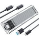 thumbnail image 1 of Carcasa SSD NVMe M.2 ORICO TCM2 USB 3.2 Gen 2 tipo C plateada, 1 of 7