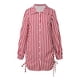 thumbnail image 3 of WILLBEST Vestidos Casuales para Mujer Fiesta Vestido Informal A Rayas para Mujer Vestido de Cuello Alto de Media Manga con Botones Mini Vestido Sudadera Vestido Suelto Informal Extra Grande, 3 of 3
