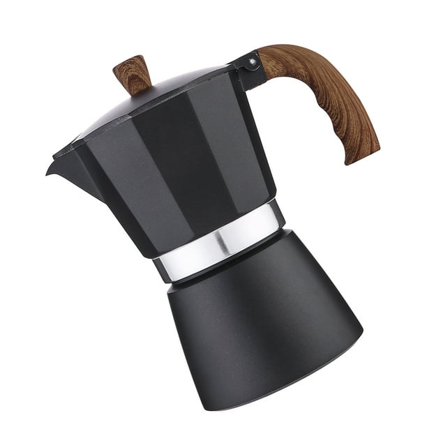 Bewildely Cafetera Cafetera de aluminio Olla para el hogar Accesorio de cocina Juegos de servir café y té Negro 300ml Bewildely HA002820-04B
