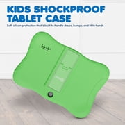 Contixo 7-Inch Kids Tablets Bundle, Educational Android Tablet with Headphones and Carrying Sleeve, Green