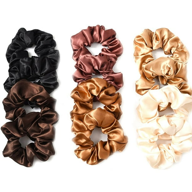12 coleteros elásticos de color liso para el pelo, accesorios para el cabello para mujeres y niñas.